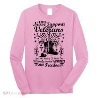 Nurse Supports Our Veterans Long Sleeve Shirt thumb 0