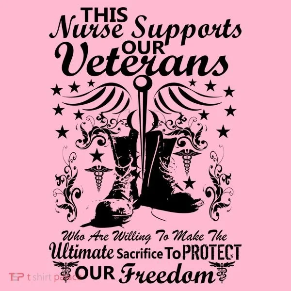 Nurse Supports Our Veterans Long Sleeve Shirt