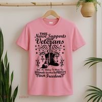 Nurse Supports Our Veterans T-Shirt thumb 2