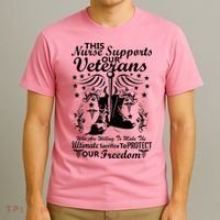 Nurse Supports Our Veterans T-Shirt thumb 3