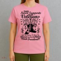 Nurse Supports Our Veterans T-Shirt thumb 4