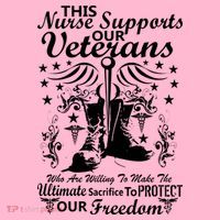 Nurse Supports Our Veterans T-Shirt thumb 7