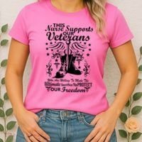 Nurse Supports Our Veterans Women's T-Shirt thumb 2