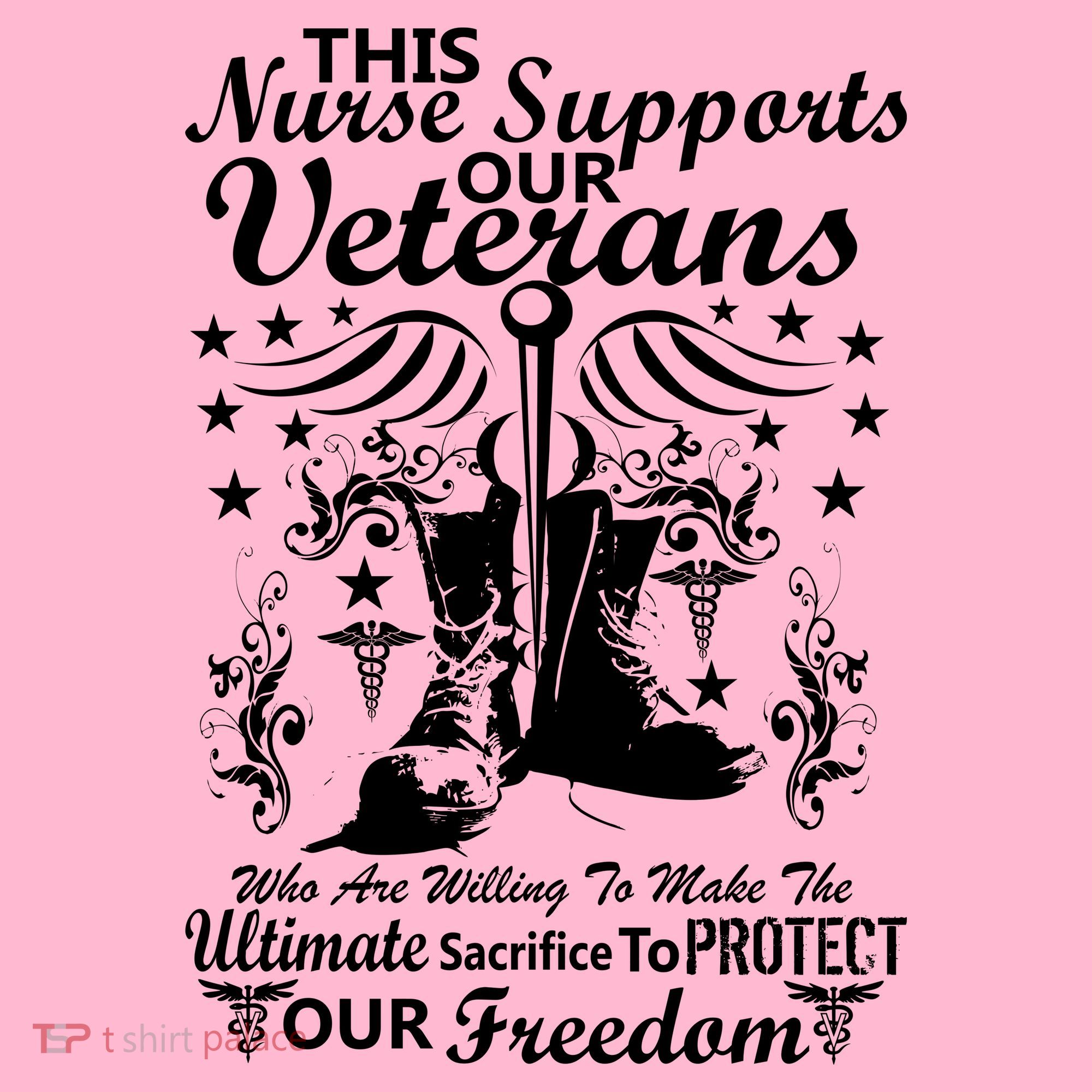 Nurse Supports Our Veterans Women's T-Shirt