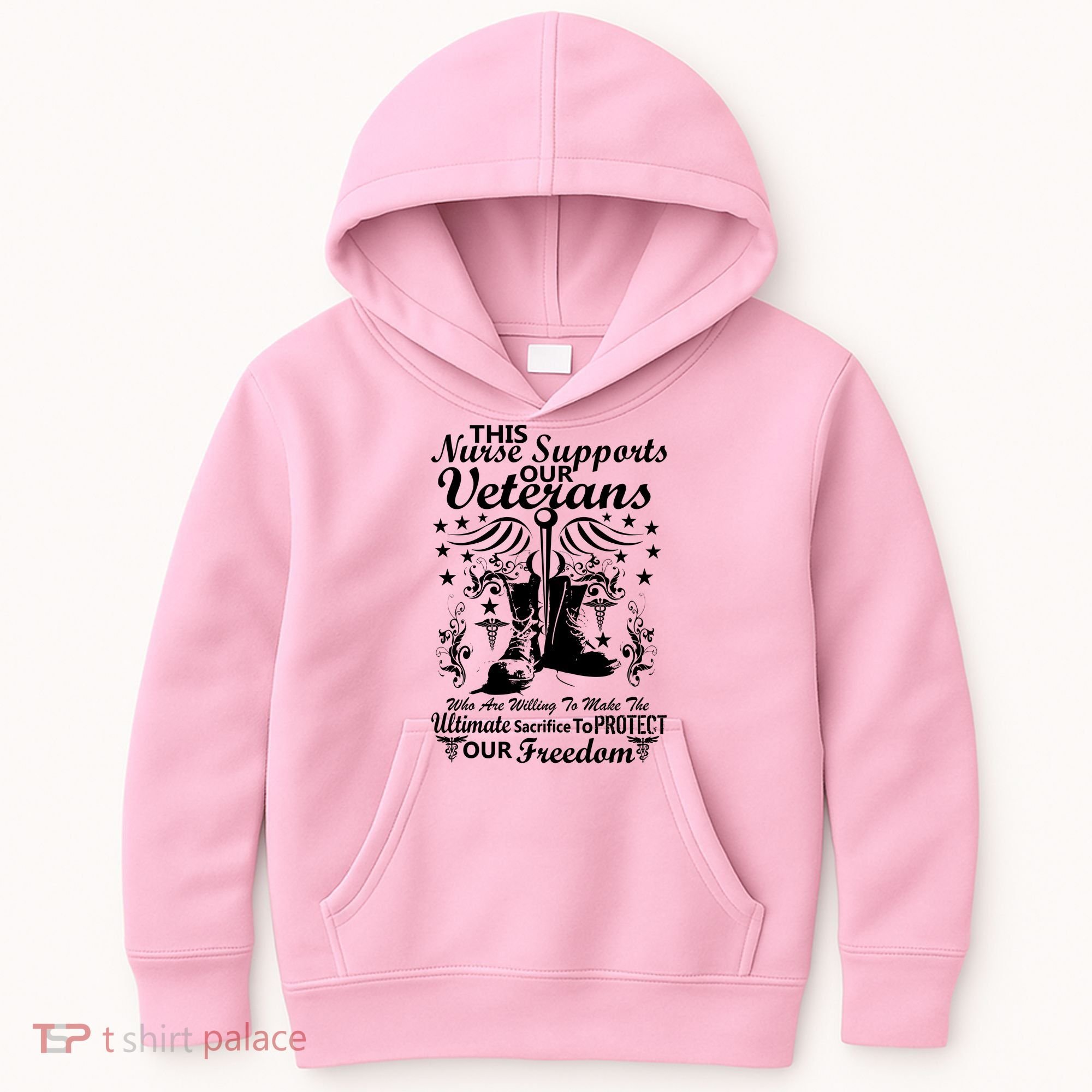 Nurse Supports Our Veterans Kids Hoodie