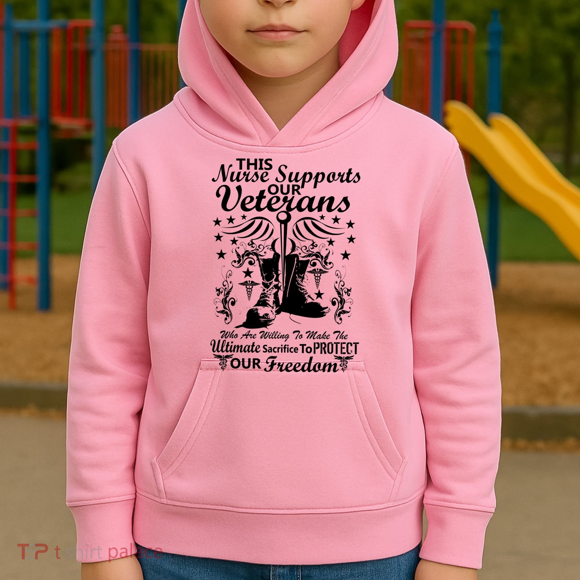 Nurse Supports Our Veterans Kids Hoodie