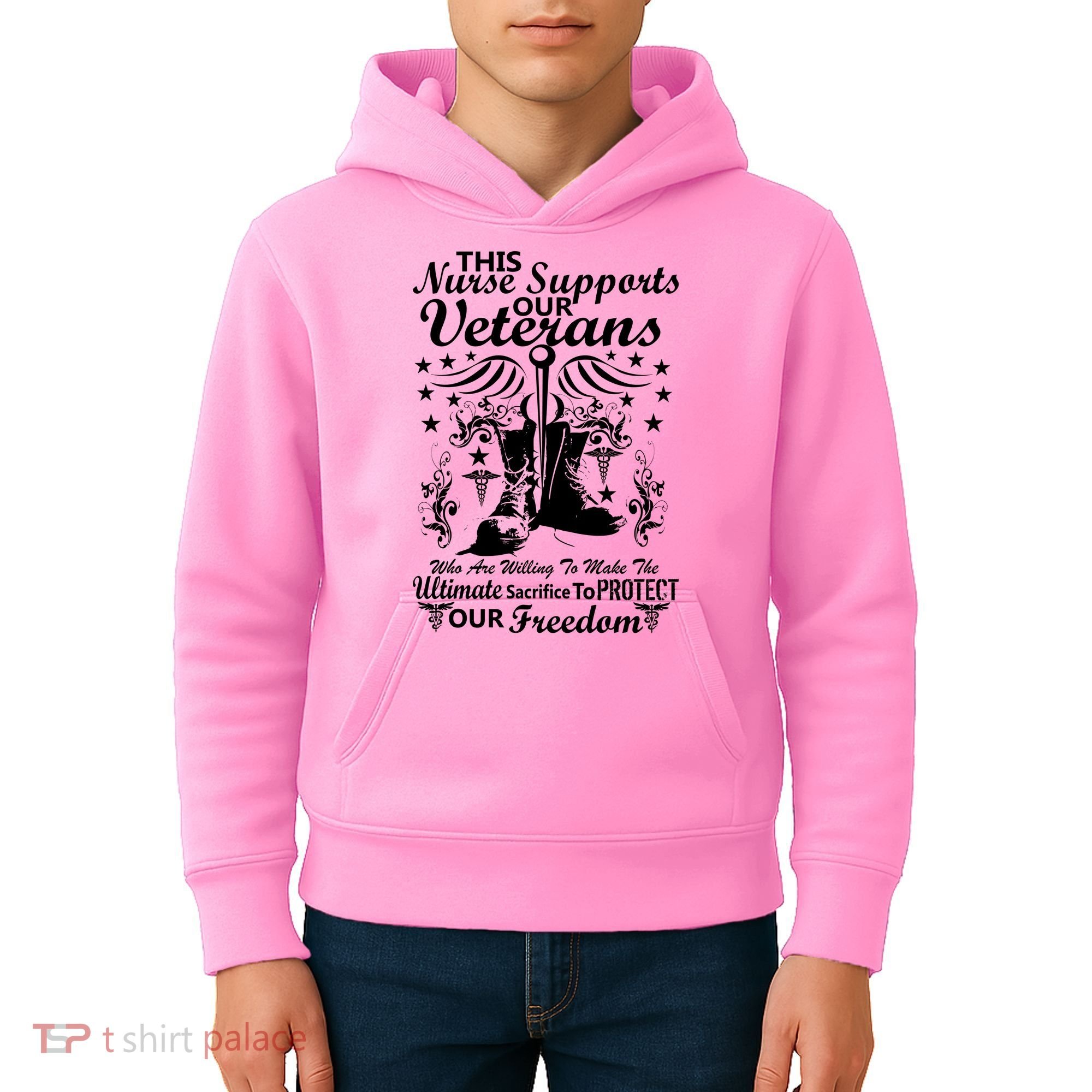 Nurse Supports Our Veterans Kids Hoodie