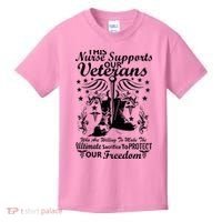 Nurse Supports Our Veterans Kids T-Shirt thumb 0
