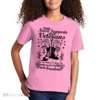 Nurse Supports Our Veterans Kids T-Shirt thumb 2
