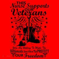 Nurse Supports Our Veterans Santa Hat thumb 1