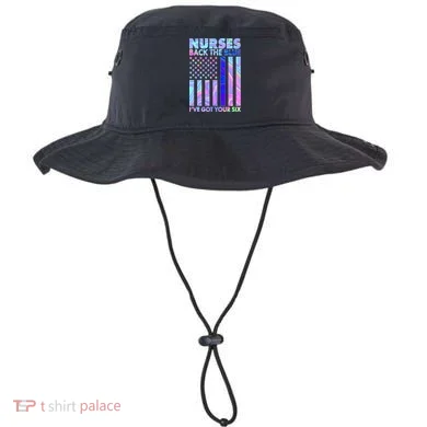 Nurses Back the Blue I've Got Your Six US Flag Bucket Hat
