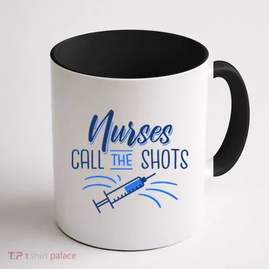 Nurses Call The Shots Coffee Mug back