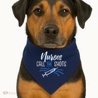 Nurses Call The Shots USA-Made Doggie Bandana thumb 1