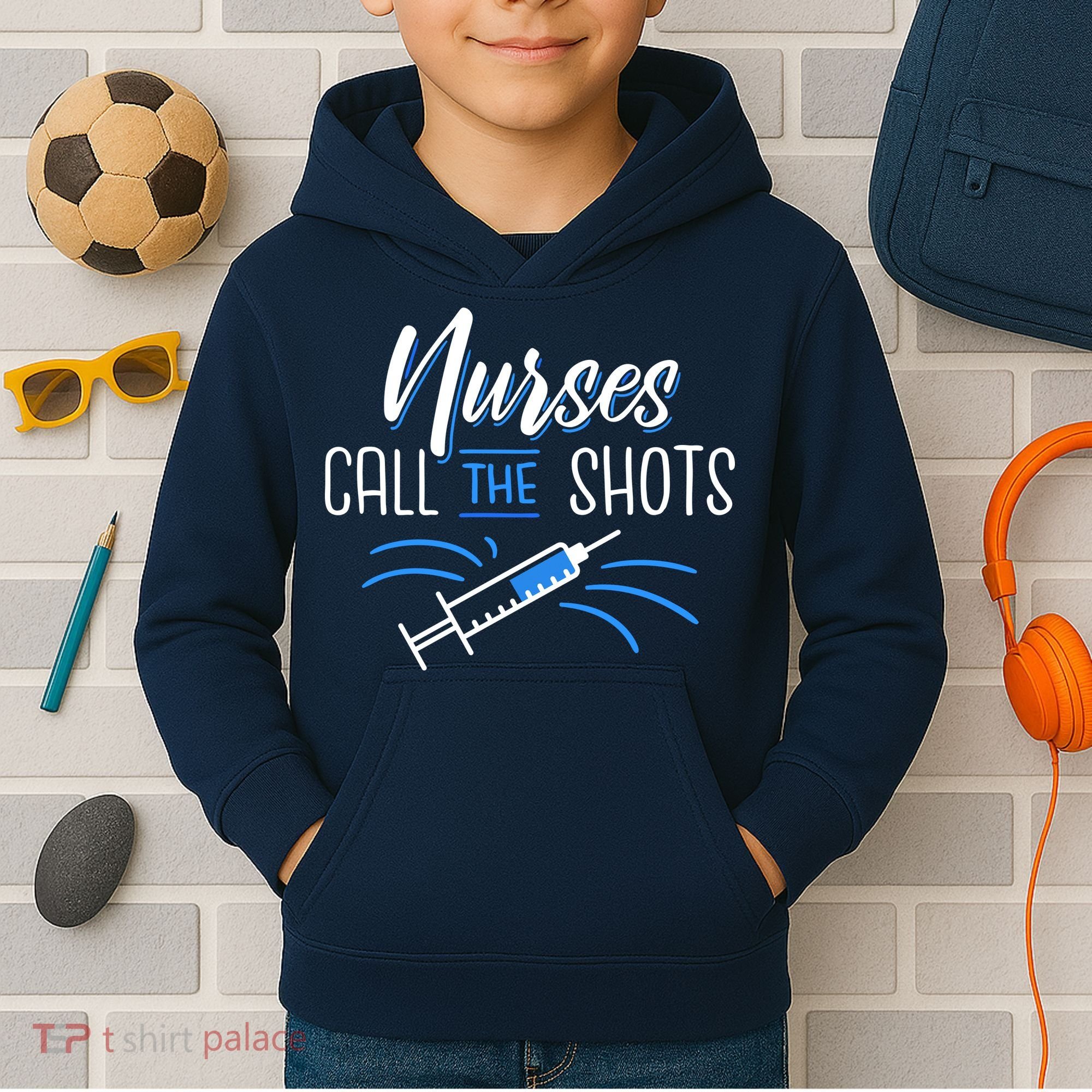 Nurses Call The Shots Kids Hoodie