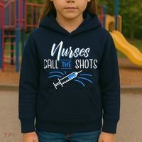 Nurses Call The Shots Kids Hoodie thumb 3