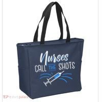 Nurses Call The Shots Tote Bag thumb 2