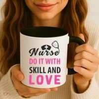 Nurses Do It With Skill And Love Coffee Mug thumb 3