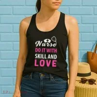 Nurses Do It With Skill And Love Women's Tank Top thumb 2