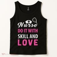 Nurses Do It With Skill And Love Tank Top thumb 2