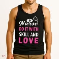 Nurses Do It With Skill And Love Tank Top thumb 3