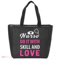 Nurses Do It With Skill And Love Tote Bag thumb 0