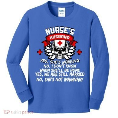 Nurse's Husband Kids Long Sleeve Shirt