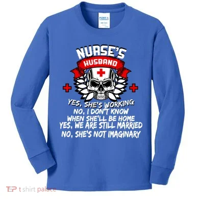 Nurse's Husband Kids Long Sleeve Shirt