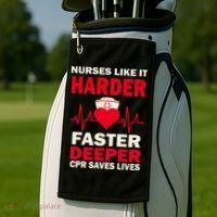 Nurses Like It CPR Save Lives Golf Towel thumb 2