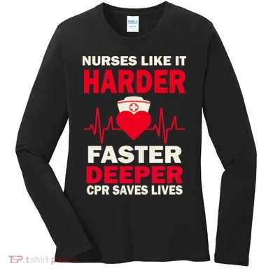 Nurses Like It CPR Save Lives Women's Long Sleeve Shirt