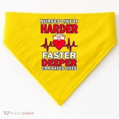 Nurses Like It CPR Save Lives USA-Made Doggie Bandana
