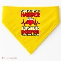 Nurses Like It CPR Save Lives USA-Made Doggie Bandana thumb 0