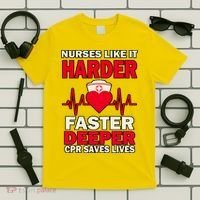 Nurses Like It CPR Save Lives T-Shirt thumb 5