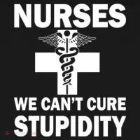 Nurses We Can't Cure Stupidity Bucket Hat thumb 4