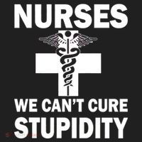 Nurses We Can't Cure Stupidity Beanie thumb 2