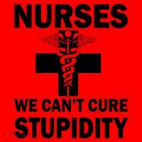 Nurses We Can't Cure Stupidity Santa Hat thumb 1