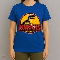 Nursing Is A Walk In The Park Funny T-Shirt thumb 4