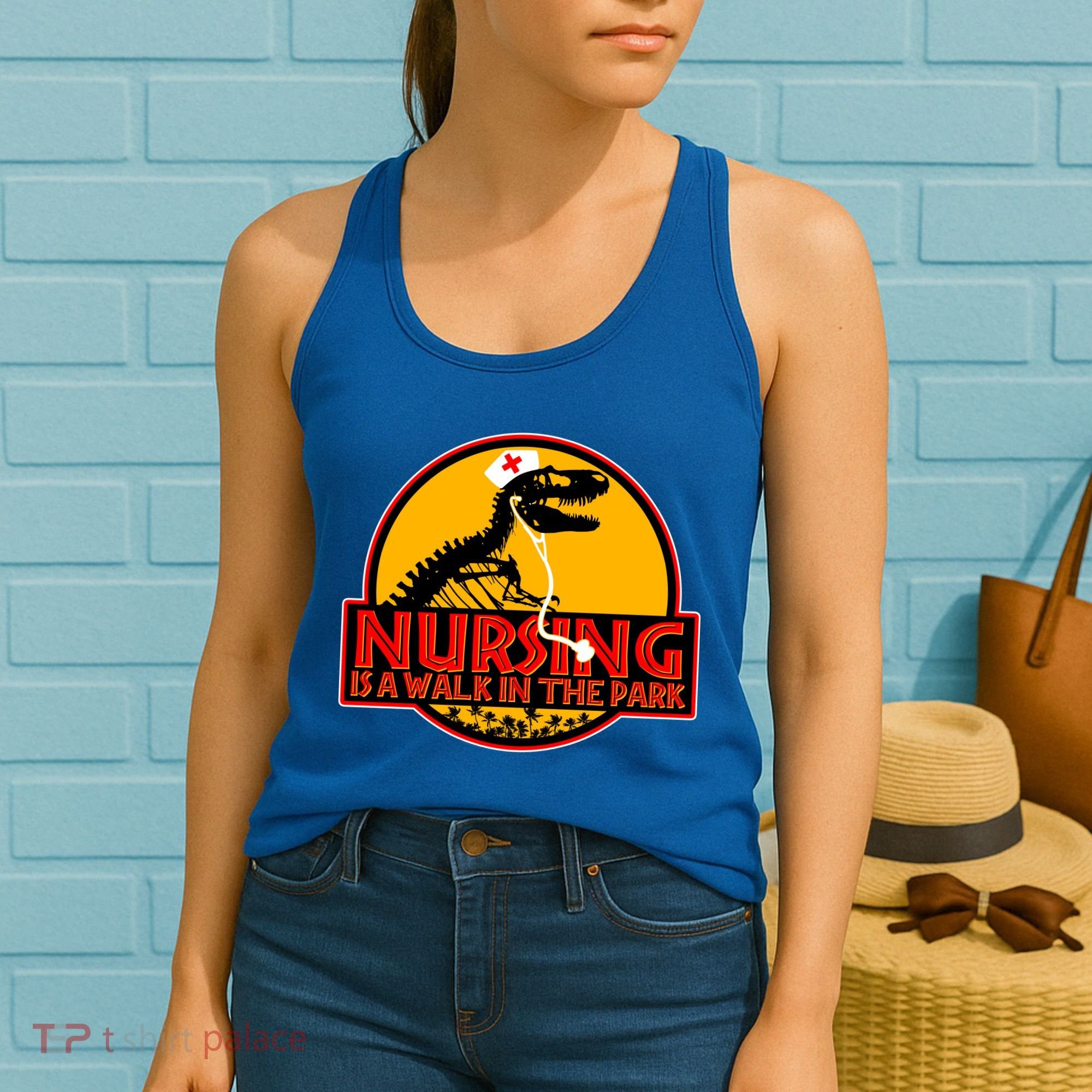 Nursing Is A Walk In The Park Funny Women's Tank Top