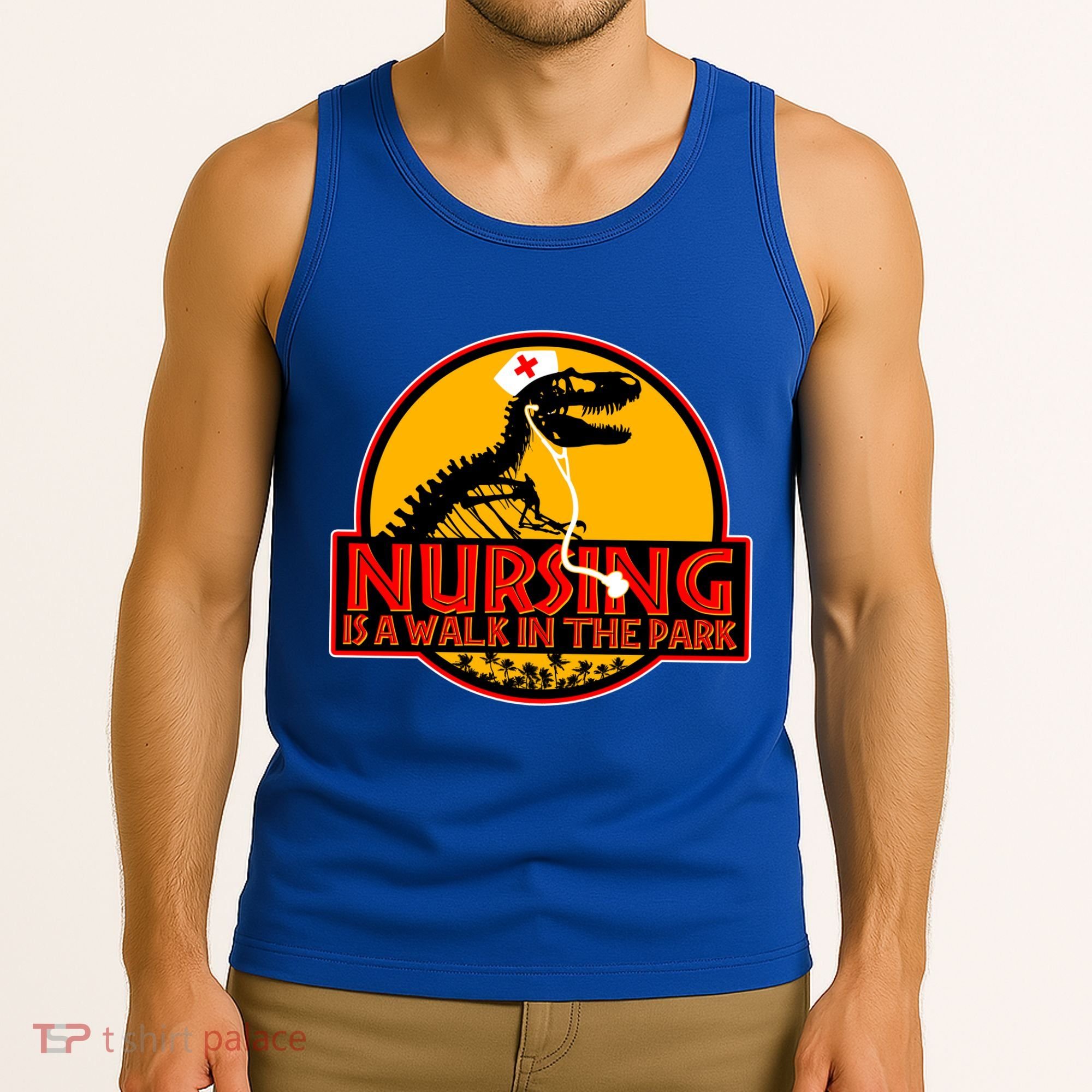 Nursing Is A Walk In The Park Funny Tank Top