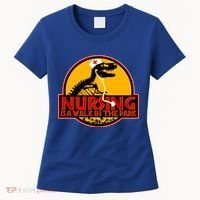 Nursing Is A Walk In The Park Funny Women's T-Shirt thumb 0