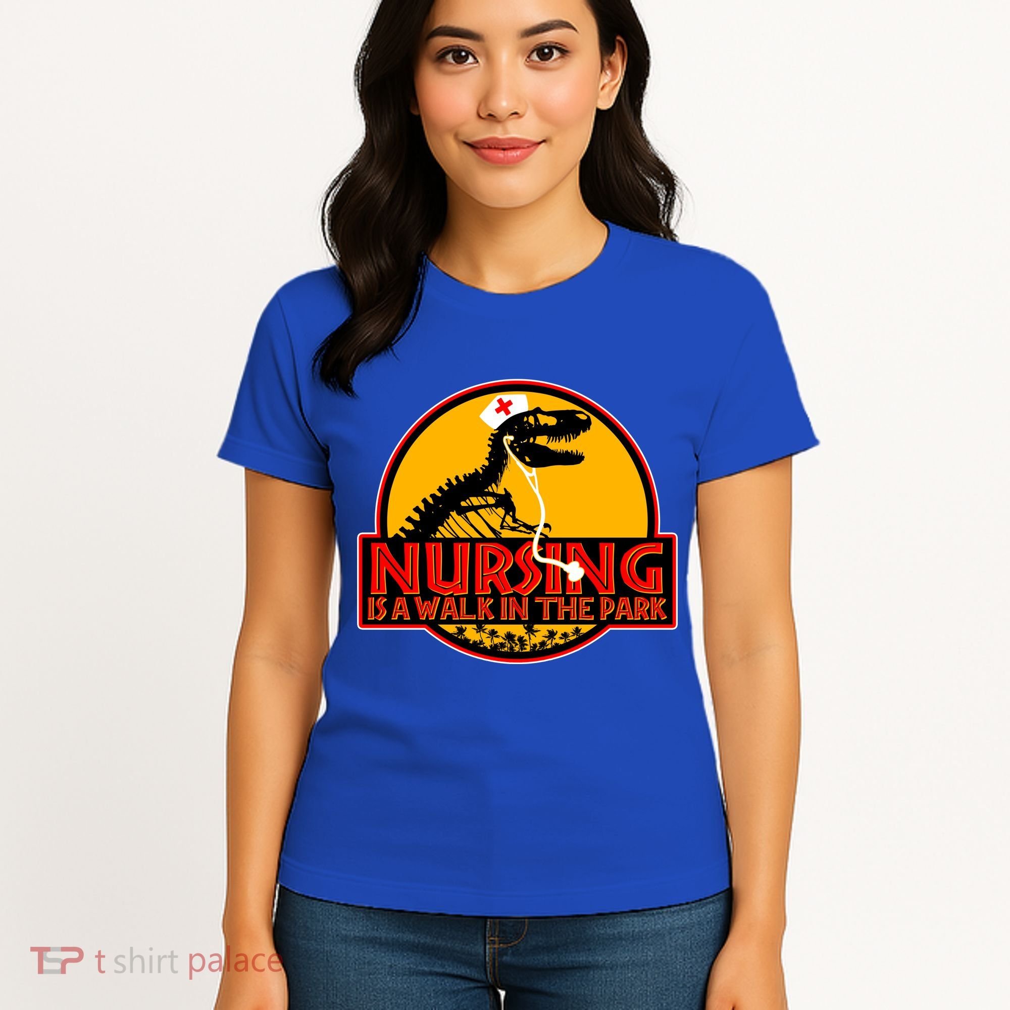Nursing Is A Walk In The Park Funny Women's T-Shirt