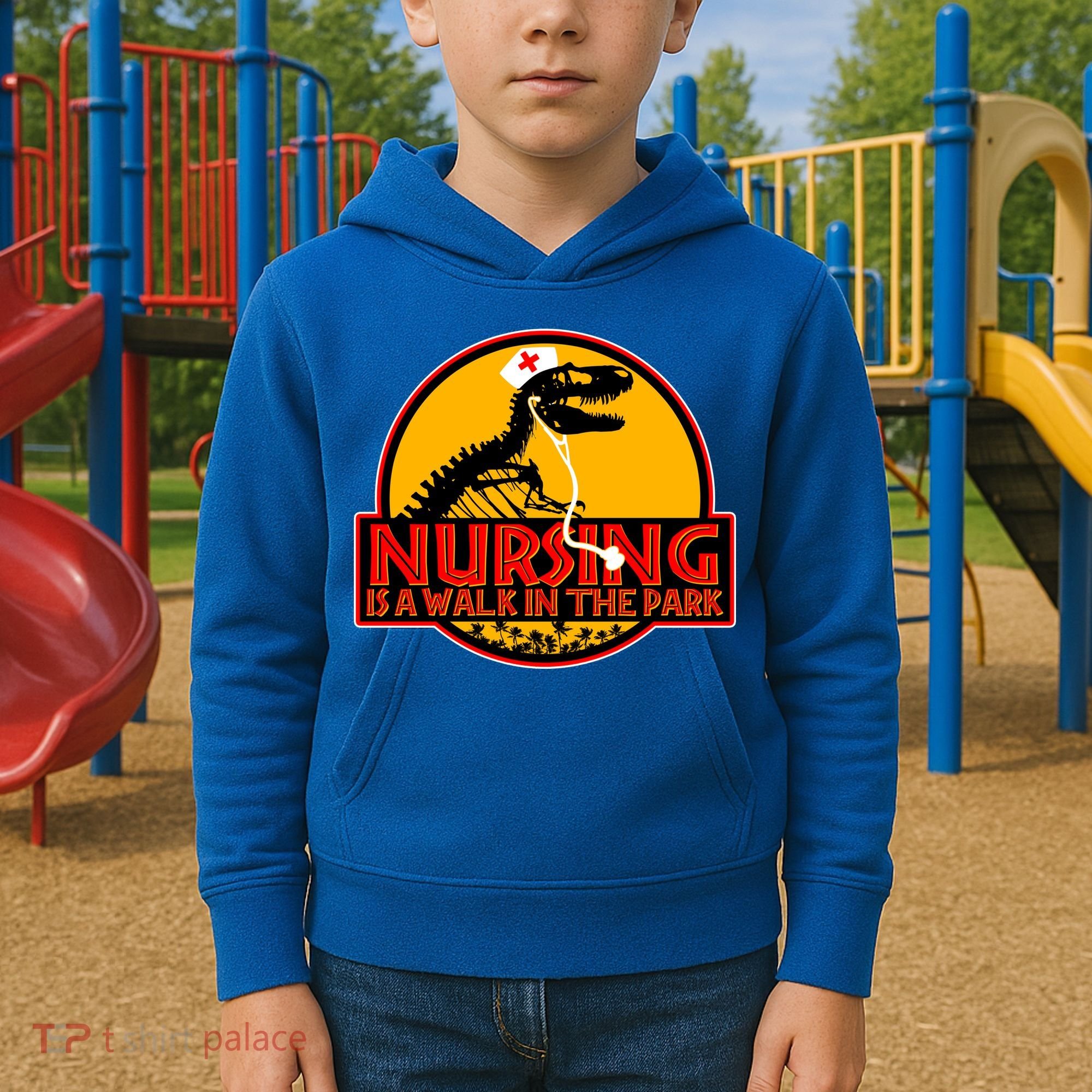 Nursing Is A Walk In The Park Funny Kids Hoodie