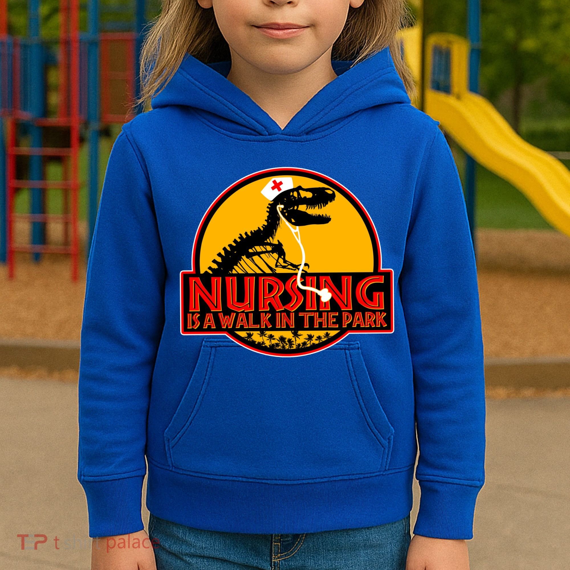 Nursing Is A Walk In The Park Funny Kids Hoodie