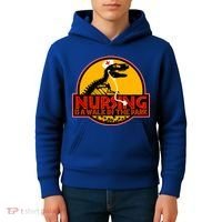 Nursing Is A Walk In The Park Funny Kids Hoodie thumb 4