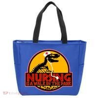 Nursing Is A Walk In The Park Funny Tote Bag thumb 0