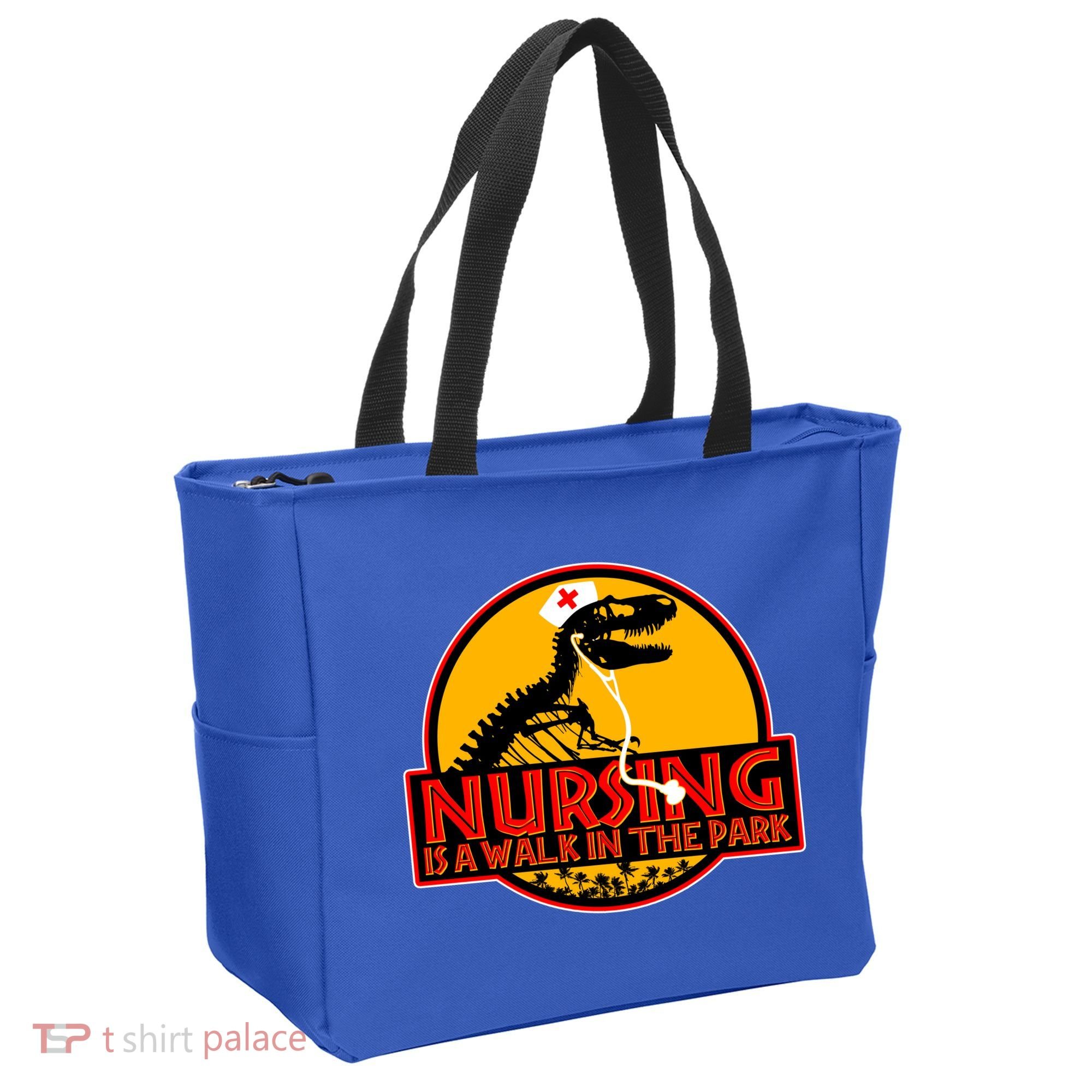 Nursing Is A Walk In The Park Funny Tote Bag