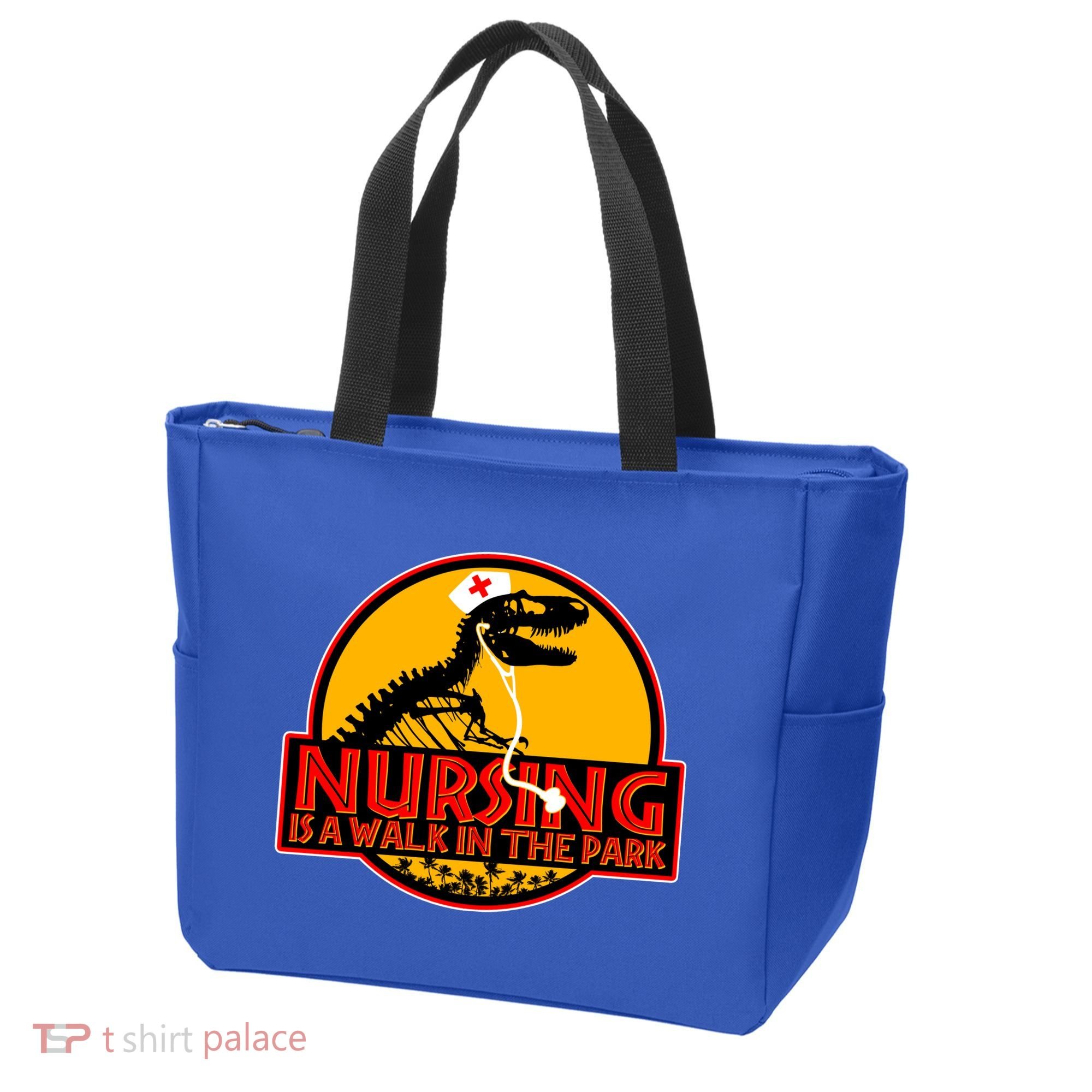 Nursing Is A Walk In The Park Funny Tote Bag