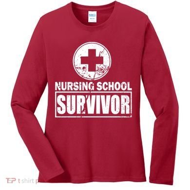 Nursing School Survivor Women's Long Sleeve Shirt