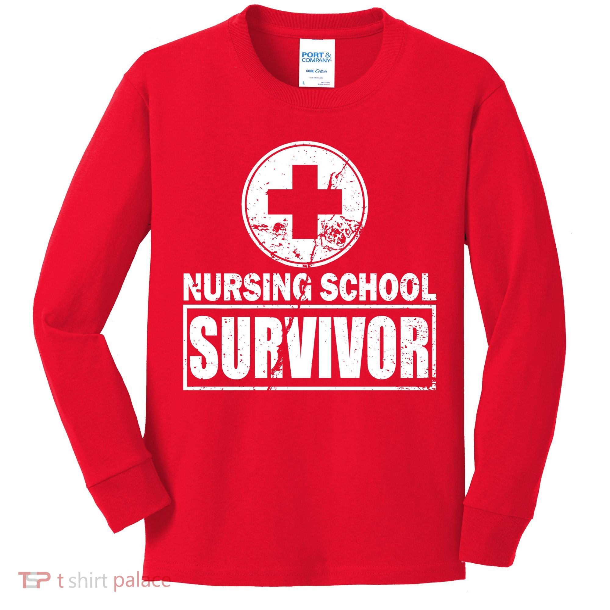 Nursing School Survivor Kids Long Sleeve Shirt
