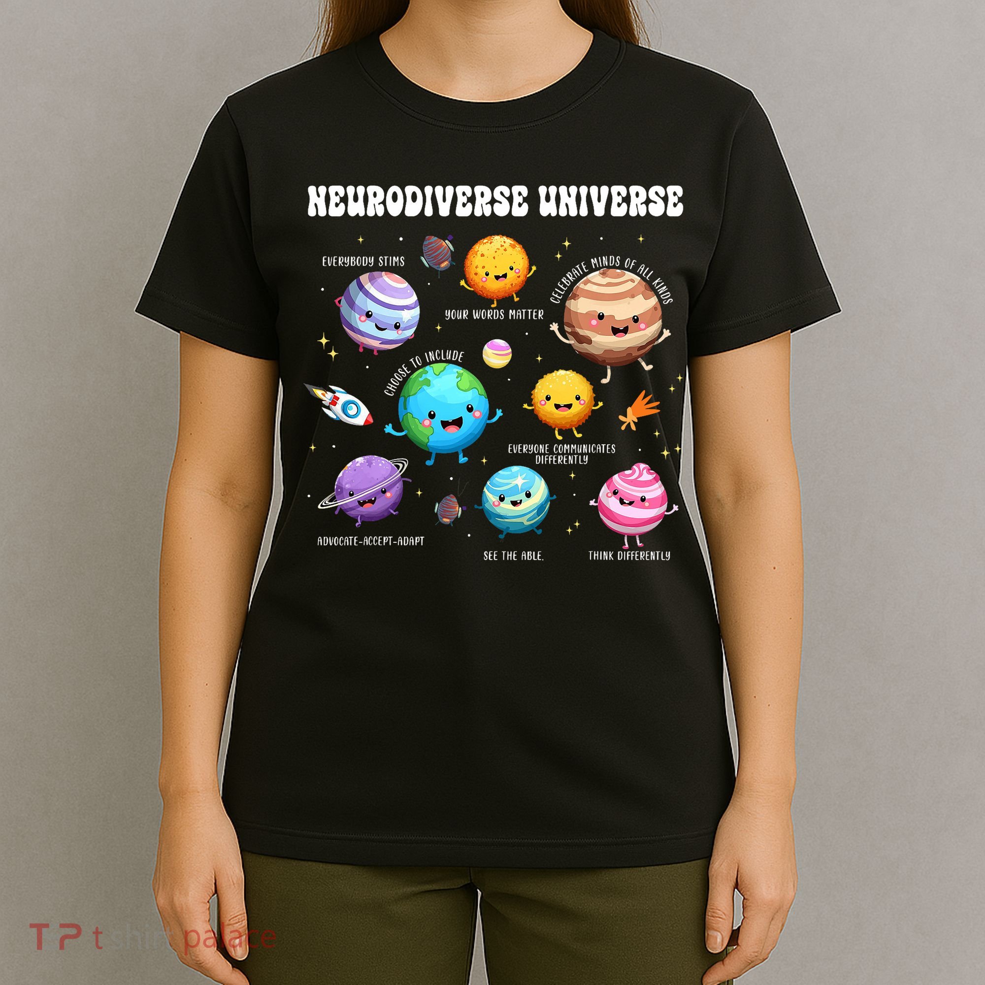 Neurodiverse Universe Sped Teacher Neurodiversity ASD ADHD  T-Shirt