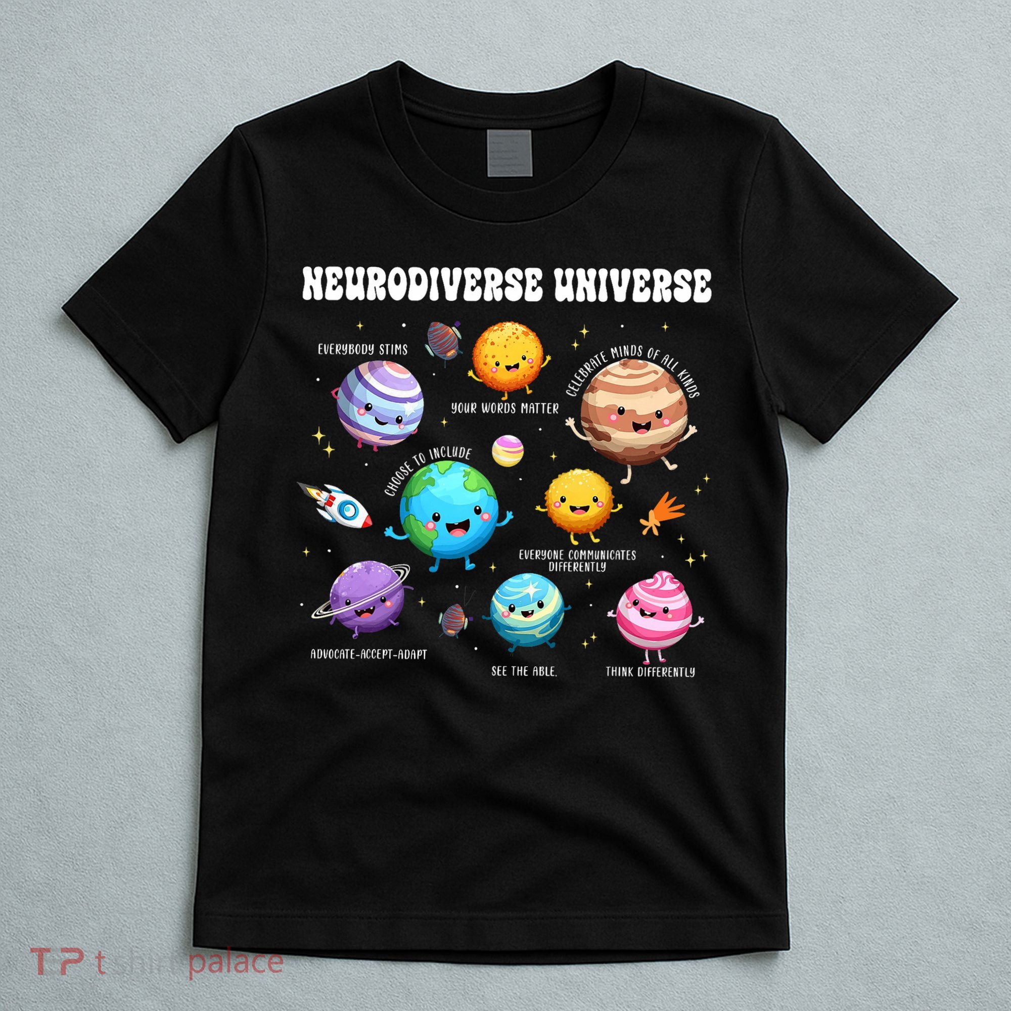 Neurodiverse Universe Sped Teacher Neurodiversity ASD ADHD  T-Shirt